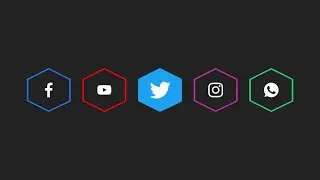 Icon Hover Hexagon Using CSS