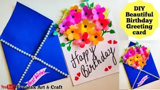 DIY Happy Birthday Card | Handmade easy card Tutorial | Make Birthday greeting card in easy steps