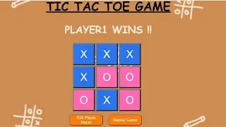 TIC-TAC-TOE GAME ||  USING HTML, CSS, AND JAVASCRIPT || WEB PROJECTS || TUTORIAL FOR BEGINNERS