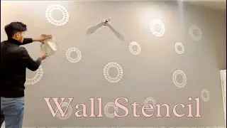 Easy and Modern wall stencil painting
