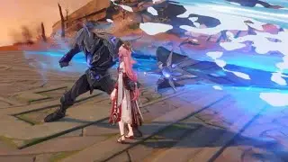 Yae Miko vs New Mob 2.5 Dark Souls Boss - Genshin Impact YaeMiko Gameplay