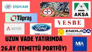 TEMETTÜ PORTFÖYÜM'DE 26.AY/UZUN VADE YATIRIM #temettü #borsa