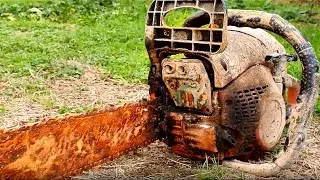 Restoration Abandoned Rusty Gasoline ChainSaw