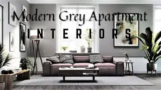 Modern Grey Apartment Interior, Living Room Decorating Ideas
