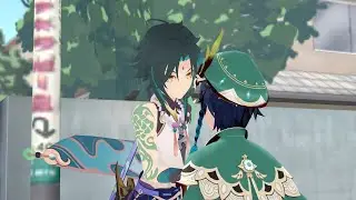 Xiao instructs Venti | MMD Genshin Impact