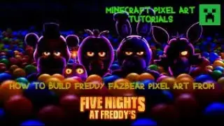 How to Build Freddy Fazbear Pixel Art from Five Nights At Freddy's