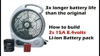 Rechargeable Electric Fan Lead Acid to Li ion Battery Upgrade