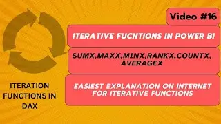 SUMX, MAXX, MINX, RANKX, COUNTX, AVERAGEX | Iterative DAX function in Power BI