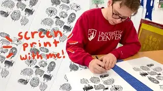 Screen printing Scottish sheep! | studio day as an art student in Glasgow
