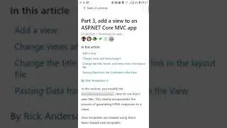 Part 3, add a view to an ASP.NET Core MVC app