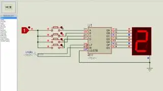 BCD to 7-segment circuit Proteus Simulation