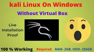 How to install kali linux on windows 10 | how to install linux on windows 10 without Virtualbox