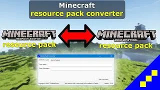 Convert RESOURCE PACKS between EDITIONS! Resource pack converter for Minecraft Bedrock and Java