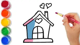 How to draw a cat house?