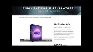Pixel Film Studios Unveils ProTrailer 80's for Final Cut Pro X.