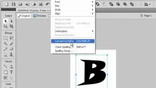 Converting Text to a Path Using Adobe Fireworks.