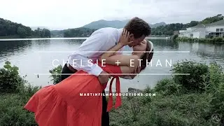 Super fun engagement shoot at Lake Junaluska in Waynesville, NC | Chelsie and Ethan