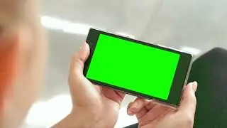 Boy using mobile green screen [1080 p]