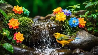 A Tiny Bird in a Magical Forest Stream 🌿✨ | Peaceful Nature in 8K 