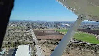 Taking off from Glendale Airport (KGEU): Runway 1, January 21 2022