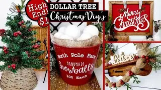 $1 HIGH END DOLLAR TREE CHRISTMAS DIY'S 🎄| CHRISTMAS HOME DECOR IDEAS