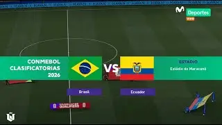 Brasil vs Ecuador ● Fecha 7 Eliminatorias Mundial 2026 ●  Pes 2021