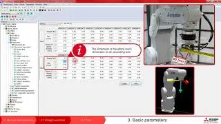 Robot Melfa programming - Lesson 4 Parameter Weight and Size