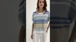 Джемпер женский 9231 94037 цвет 85712673913265050 белыйтуманная росасв вербат голубой
