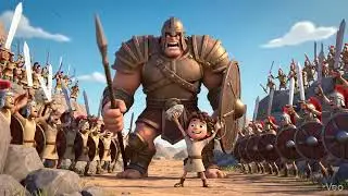 Animated story of Boy fights giant