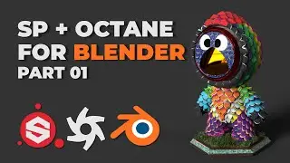 PBR RENDERING - Setting up SUBSTANCE PAINTER Materials in OCTANE for BLENDER [Part 01]