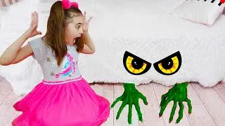 Monster under my bed story - Polina Fun