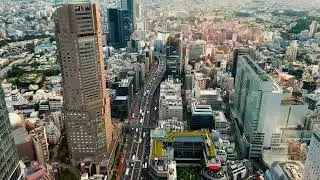 view of the city of japan on top of the building