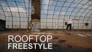 [Rooftop Freestyle Longboarding]