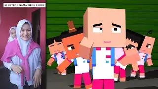 imitate the action of mentioning the soap brand with Upin Ipin😂 