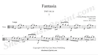 Telemann : Fantasia TWV 40:14 (1/3 : Largo) - Viola
