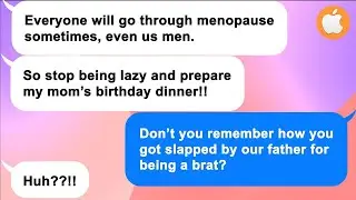 [Apple] When I fall on the ground, husband kicks me and demands dinner. His face turns red when…