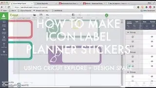 How To Create Icon Label Stickers in Design Space with Cricut Explore