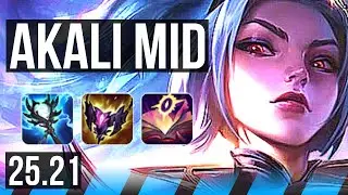 AKALI vs YASUO (MID) | 6 solo kills, 11/2/3, Godlike | EUW Diamond | 25.21