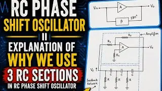 RC Phase Shift Oscillator || Explanation of Why we use 3 RC Sections in RC Phase Shift Oscillator