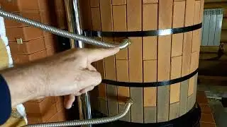 Живая банная печь КДМ с закрытой каменкой.