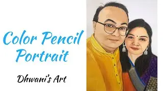 Pencil color sketch of Commission work | Time lapse | Dhwani’s Art |