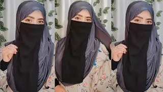Simple Full Coverage Hijab 🥰 Styles With Nose Piece | New Easy And Stylish Niqab Tutorial 2024 |