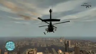 Jumping out of a helicopter in GTA 4 and surviving
