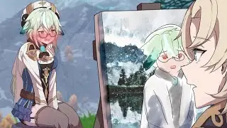 albedo the artist dub comics 😭😭😭😭😭😭#genshinimpactfanart  #ganyu #dub#funny #kazuha #alhaitham