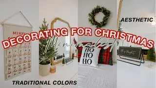 Decorating my room for CHRISTMAS Minimalistic edition | VLOGMAS DAY 1