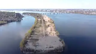 Днепр, Монастырский остров, конец косы.