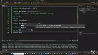 C# Programming - BOOLEANS