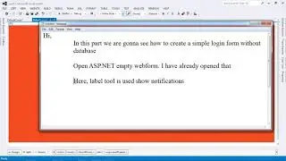 create a simple login form without database in ASP.NET ( .NET part 8)
