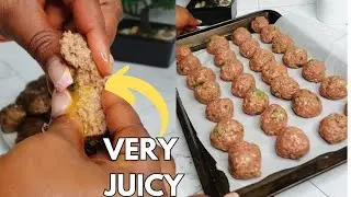 This Secret will make your Baked Meatballs very juicy, yet tasty.