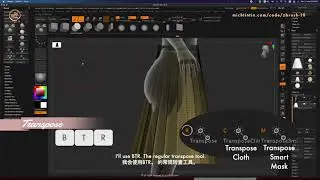 ZB_11.15 | How I adjust the skirt with Transpose tool and ClothHook brush